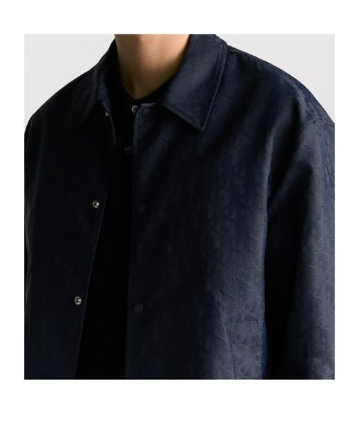 Dior Blue Homme Jacquard Button-Up Jacket for men