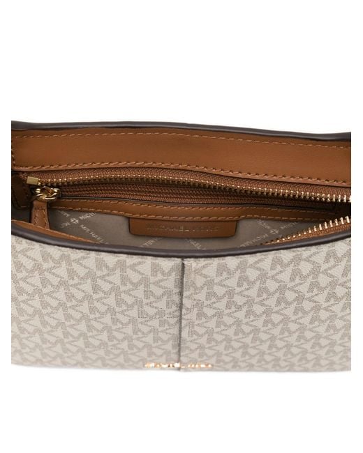 MICHAEL Michael Kors White 'Alice' Logo-Charm Shoulder Bag