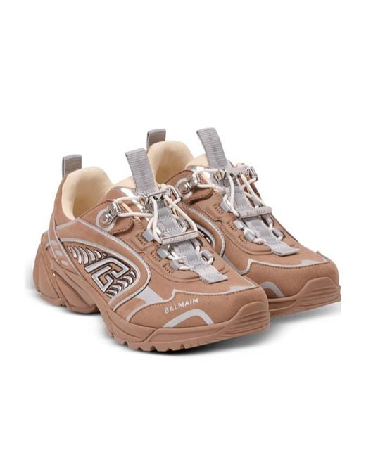 Balmain Brown Cosmic Dust Sneakers