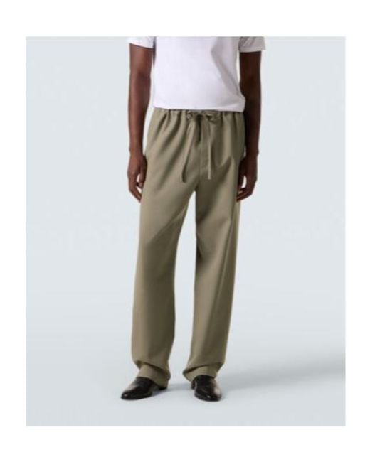 Calvin Klein Green Benjamin Wool Straight Pants for men