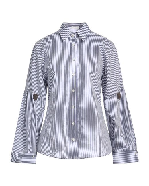 Brunello Cucinelli Purple Striped Shirts