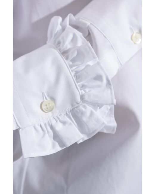 Comme des Garçons White Comme Des Garçons Long Sleeved Blouse