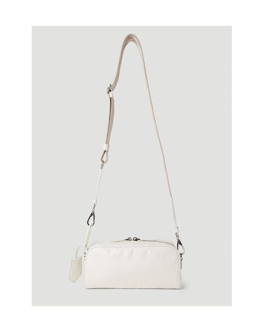 Prada White Logo Shoulder Bag