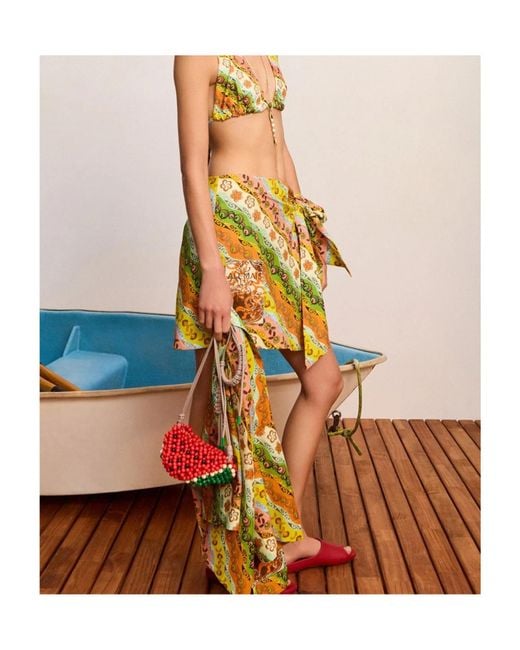 ALÉMAIS Yellow Patterned Skirt