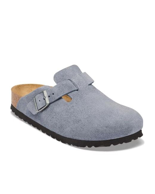Birkenstock Gray Boston Buckled Clogs