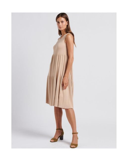 Weekend by Maxmara Natural Round-Necked Horn Dress