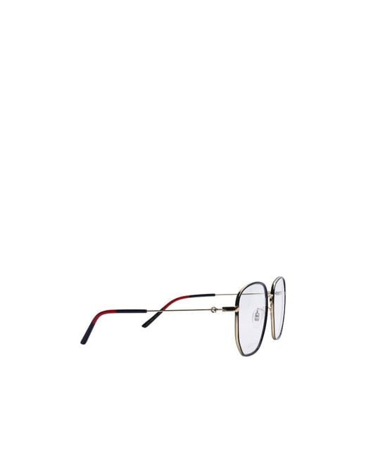 Gucci White Eyewear Square Frame Glasses