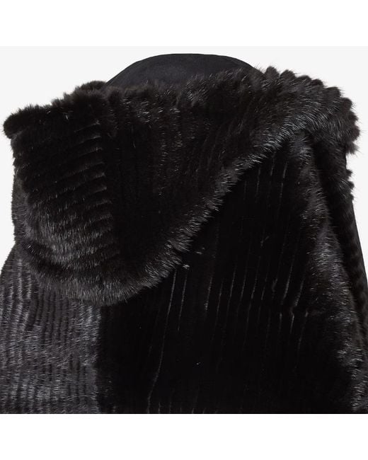 Fendi Black Mink Travel Scarf