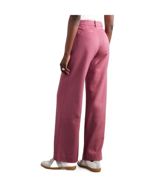 The Elder Statesman Pink Blend Mid-Rise Straight-Leg Trousers