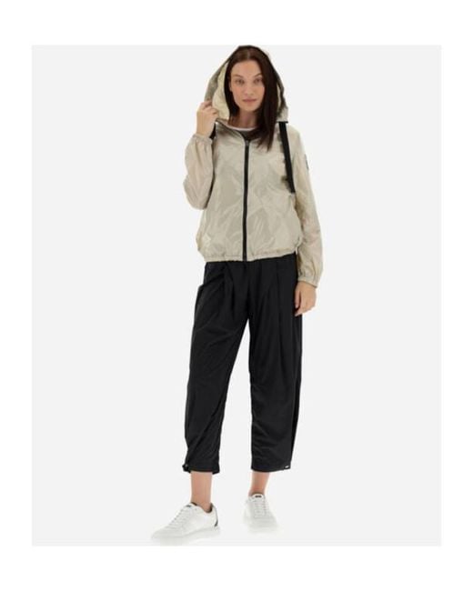 Herno White Logo-Patch Zipped Hooded Jacket