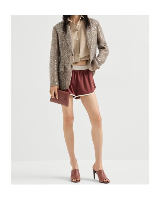 Brunello Cucinelli Brown Button-Fastening Blazer