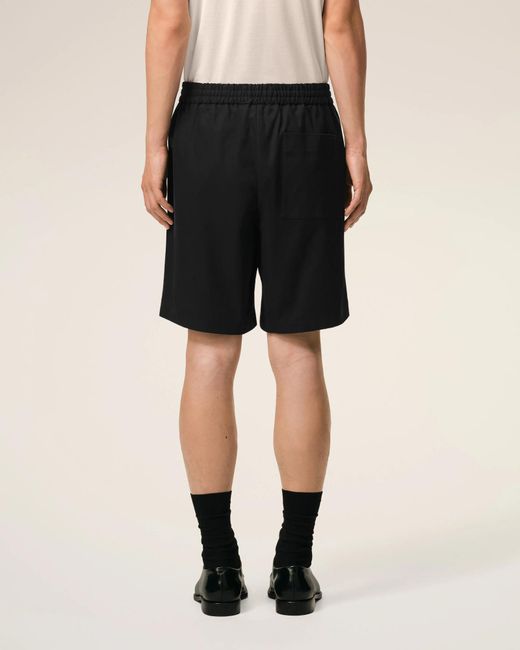 AMI Black Ami Ami De Coeur Utility Shorts for men