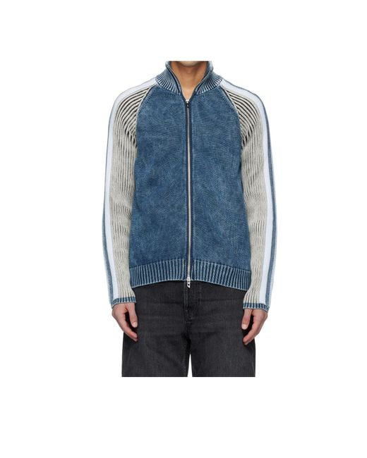 DIESEL Blue K-Heronimo Raglan-Sleeve Cardigan for men