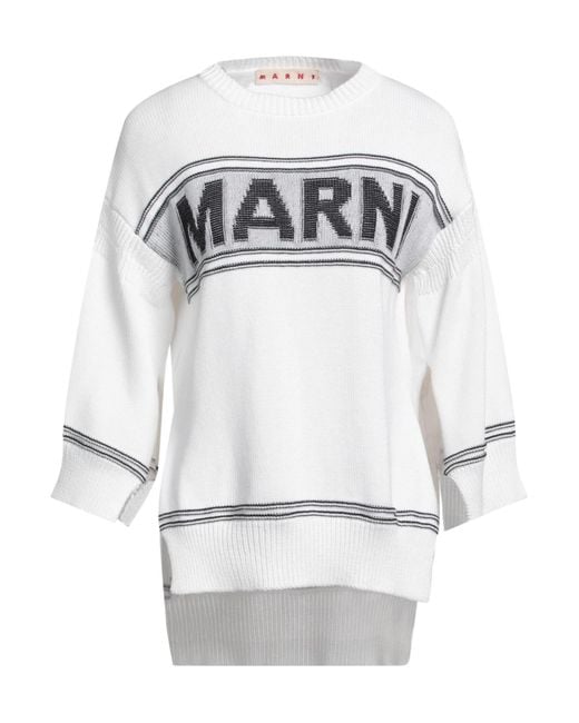 Marni Gray Crew-Neck Knit Top