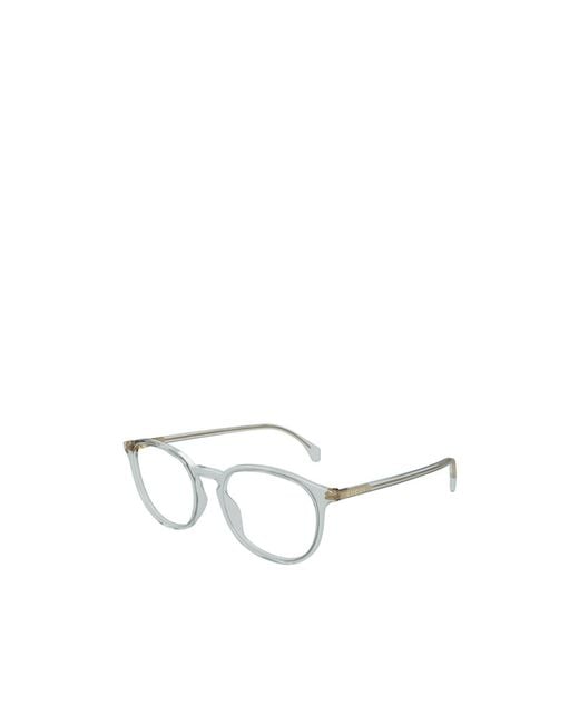 Gucci White Eyewear Round Frame Glasses for men