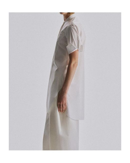 The Row White Elaris Bib-Panel Shirt