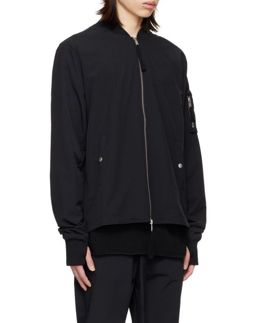 Thom Krom Black Zip-Up Bomber Jacket for men