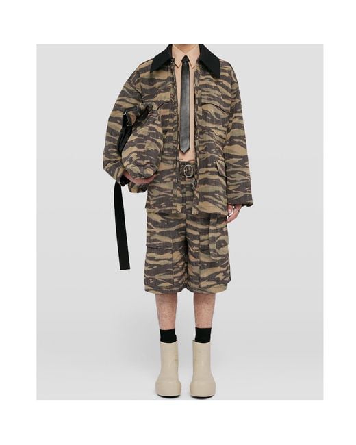 Jil Sander Brown Printed Jacket for men