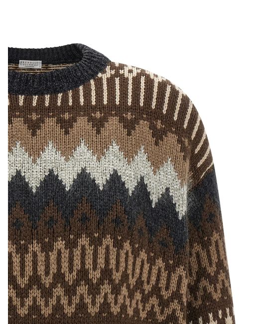 Brunello Cucinelli Black Sequin And Cashmere Sweater