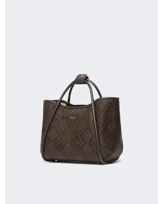 Max Mara Brown Small Marine Tote Bag