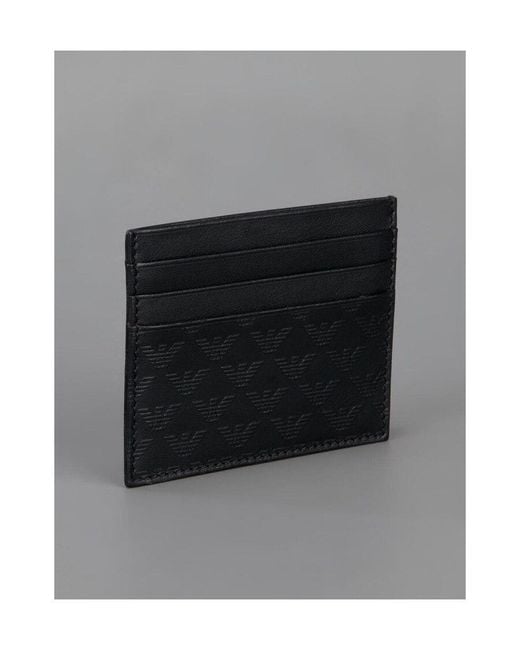 Emporio Armani Black Logo Card Bag for men