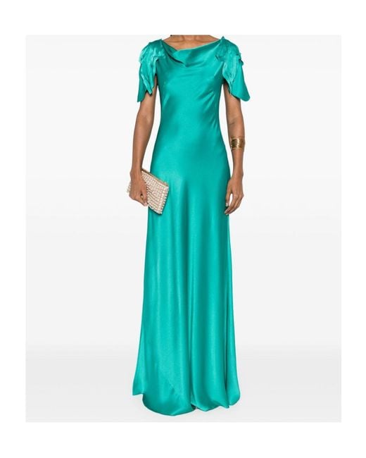 Alberta Ferretti Blue Maxi Dress