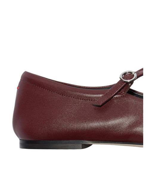 Aeyde Brown Nappa Leather Flat Shoes