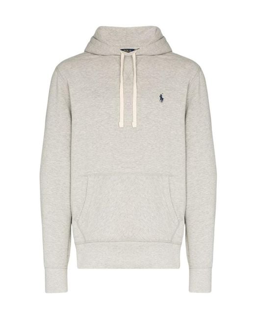 Polo Ralph Lauren White The Rl Fleece Hoodie for men