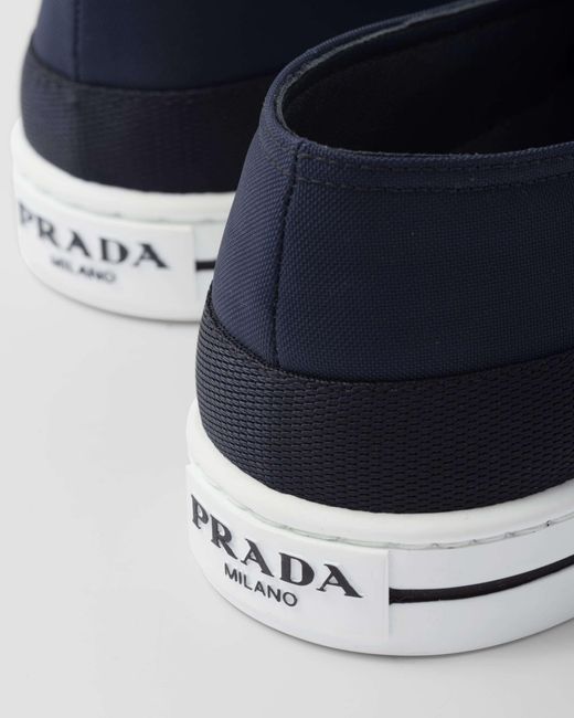 Prada Blue Re-Nylon Slip-On Sneakers for men