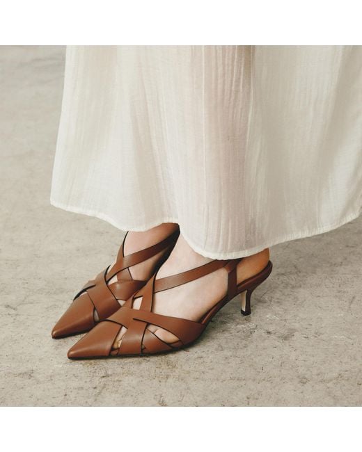 Scarosso Brown Clio Slingback Pumps
