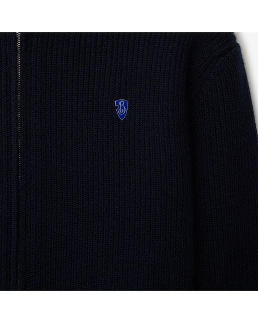 Burberry Blue Zip-Up Cardigan for men