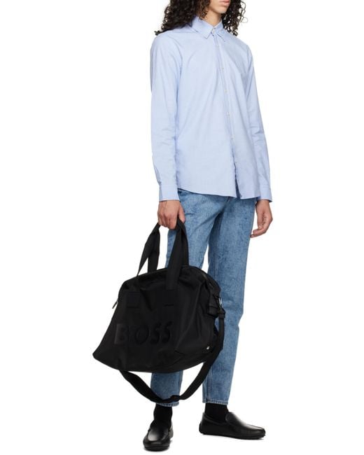 Boss Blue Long Sleeve Shirt for men