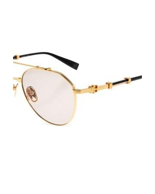 Balmain White Full Frame Sunglasses for men