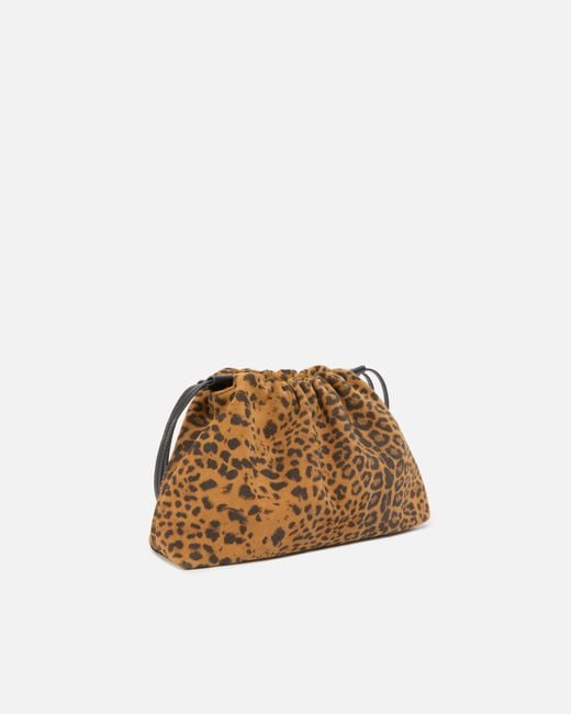 Pinko Brown Leopard Printed Mini Clutch Bag