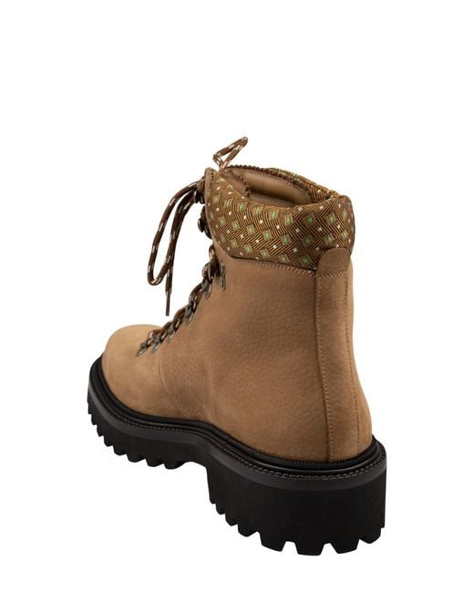 Etro Brown Trekking Ankle Boots for men