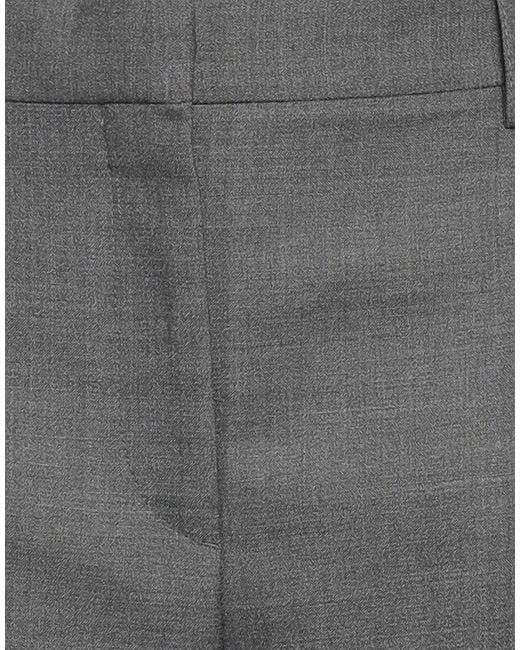 Burberry Gray Simple Solid-Color Wool Trousers
