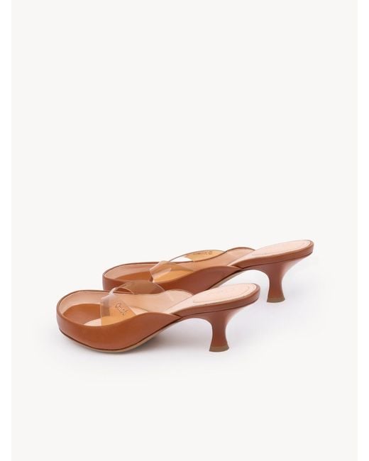 Chloé Brown Chloé Junie Heeled Sandals