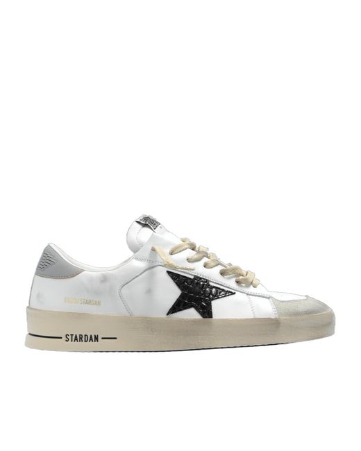 Golden Goose Deluxe Brand White Stardan Low-Top Sneakers for men