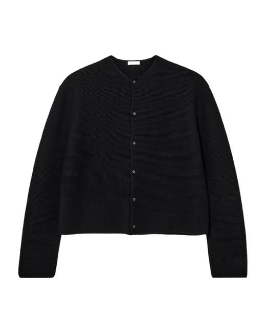 Rier Black Long-Sleeved Wool Cardigan for men