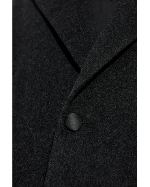 Dolce & Gabbana Black Oversize Single-Breasted Coat for men