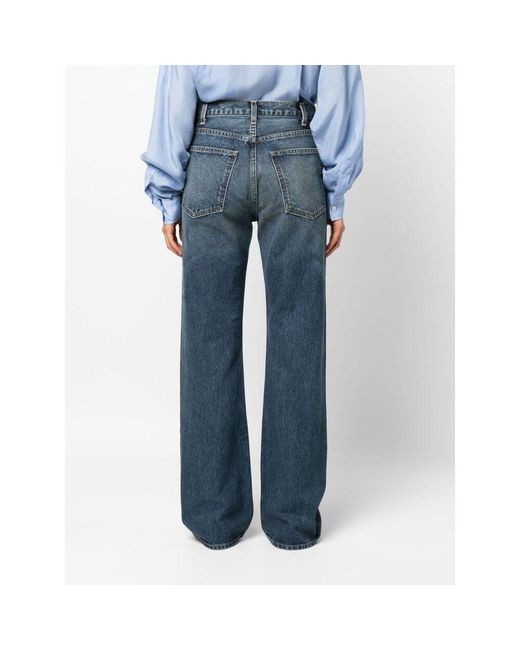 Nili Lotan Blue Belt-Loop Jeans