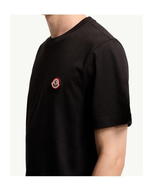 Moncler Black Logo Cotton Jersey T-Shirt for men