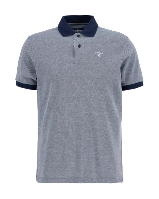 Barbour Blue Logo-Embroidered Polo Shirt for men