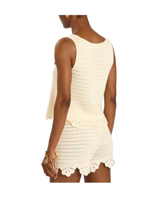 Chloé Natural Crochet Cotton Top