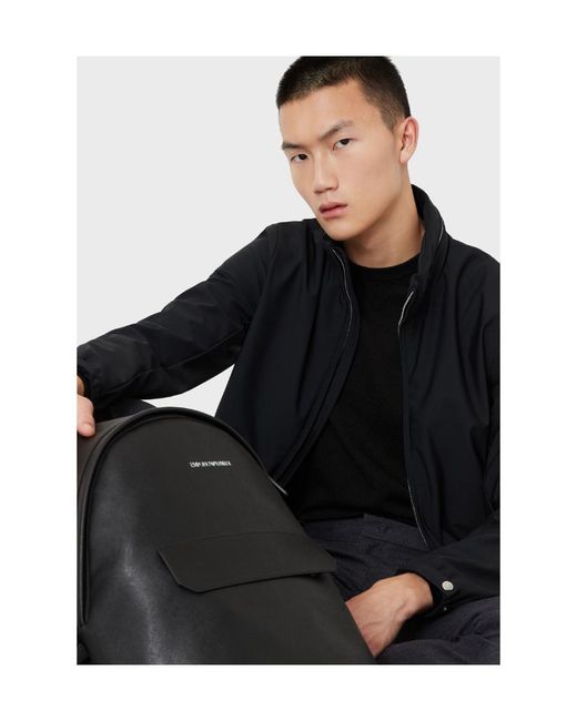 Emporio Armani Black Zipped Long-Sleeved Jacket for men