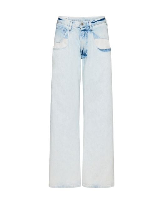 Maison Margiela Blue Bleached Straight-Leg Jeans
