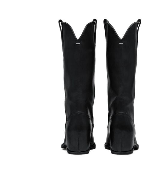 Maison Margiela Black Heel-Less Western Boots