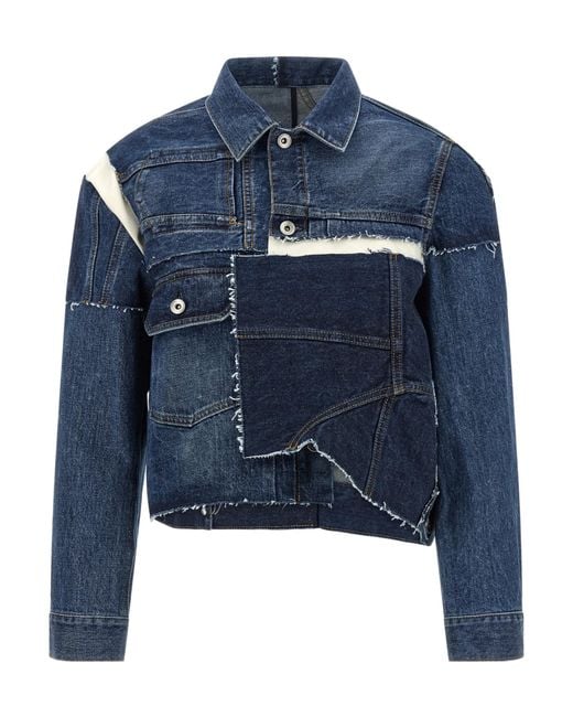 Sacai Blue Deconstructed Denim Jacket