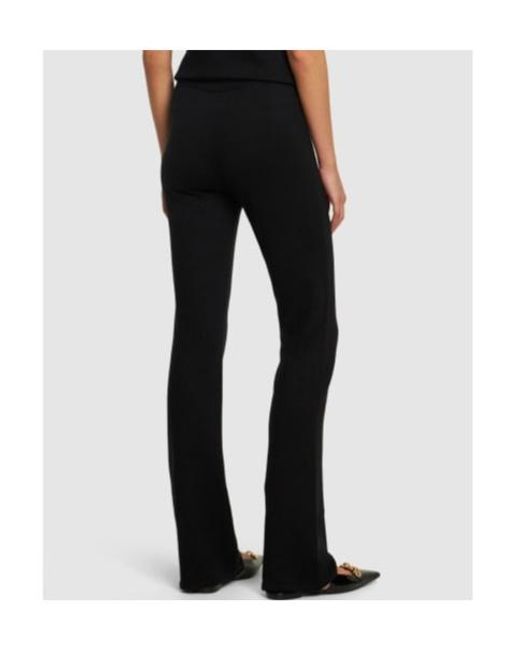 Magda Butrym Black Knitted Straight Casual Pants
