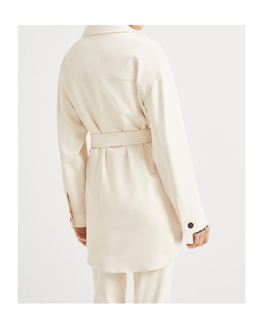 Brunello Cucinelli Natural Belted Jacket
